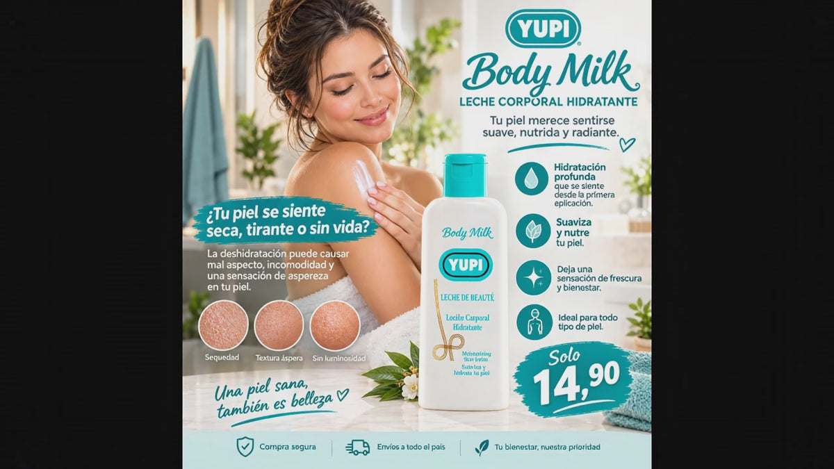 Loción Corporal Hidratante YUPI 500 ml – Piel Suave Sin Grasa